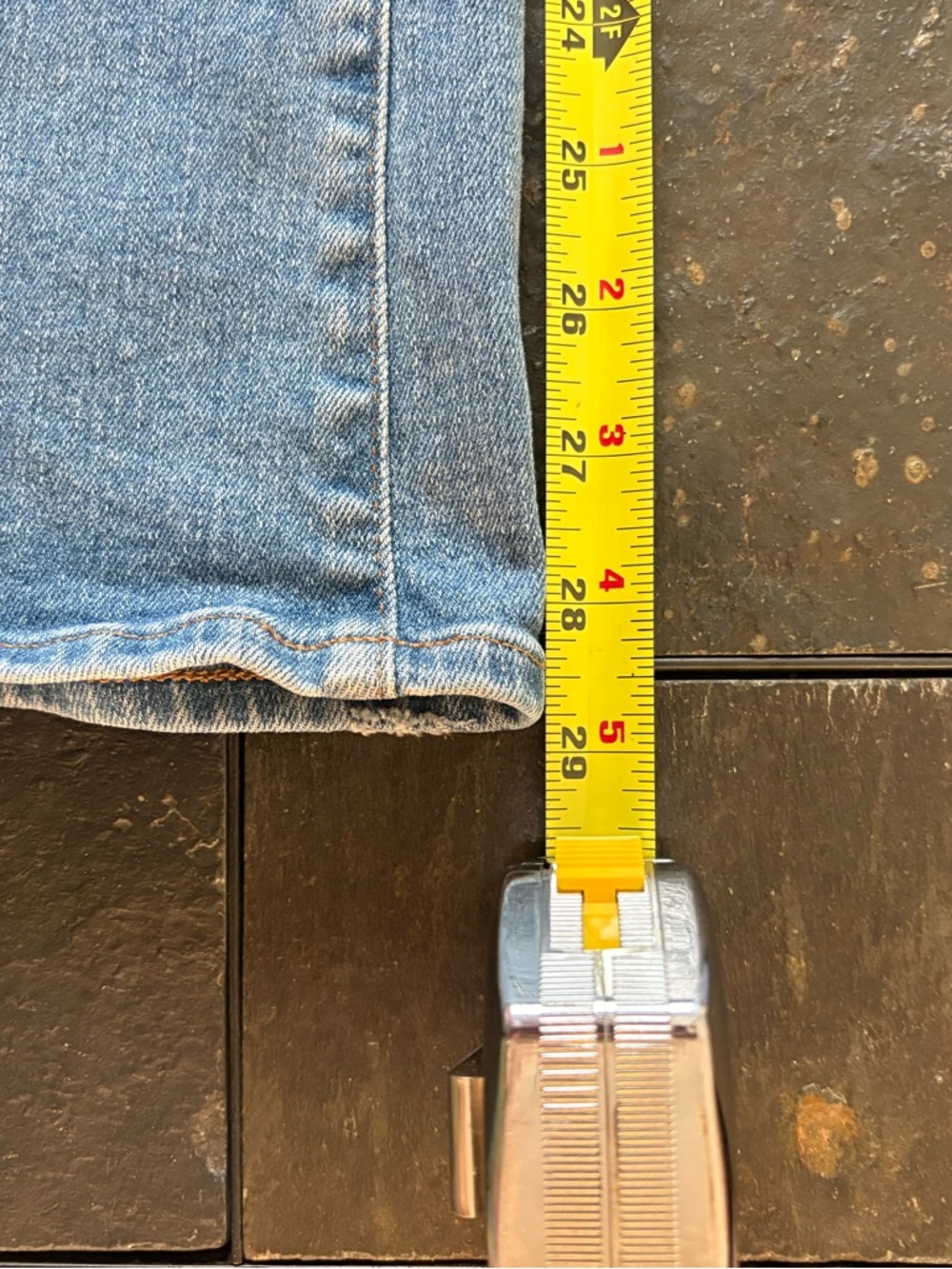 Madewell Light Blue Flared Jeans with Lettuce Hem - Picture 7 of 9